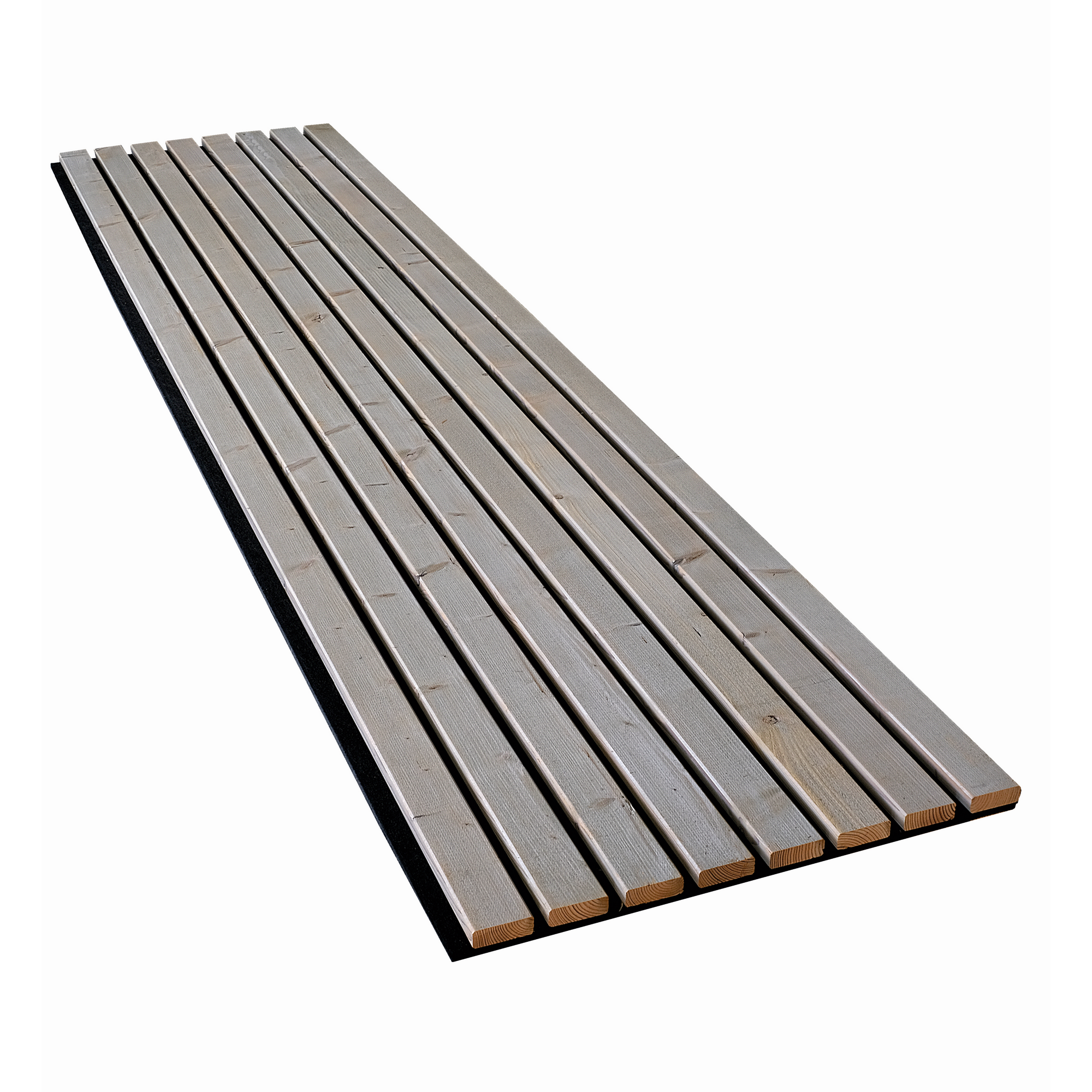 Outdoor-Akustik-Paneel 'HydroLine' Thermo Fichte geölt basaltgrau 2380 x 561 x 25 mm