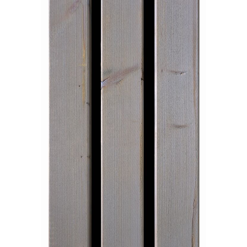 Outdoor-Akustik-Paneel 'HydroLine' Thermo Fichte geölt basaltgrau 2380 x 561 x 25 mm