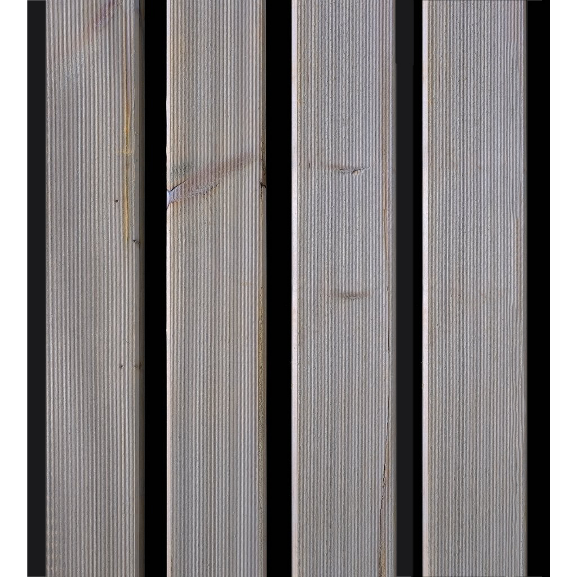 Outdoor-Akustik-Paneel 'HydroLine' Thermo Fichte geölt basaltgrau 2380 x 561 x 25 mm