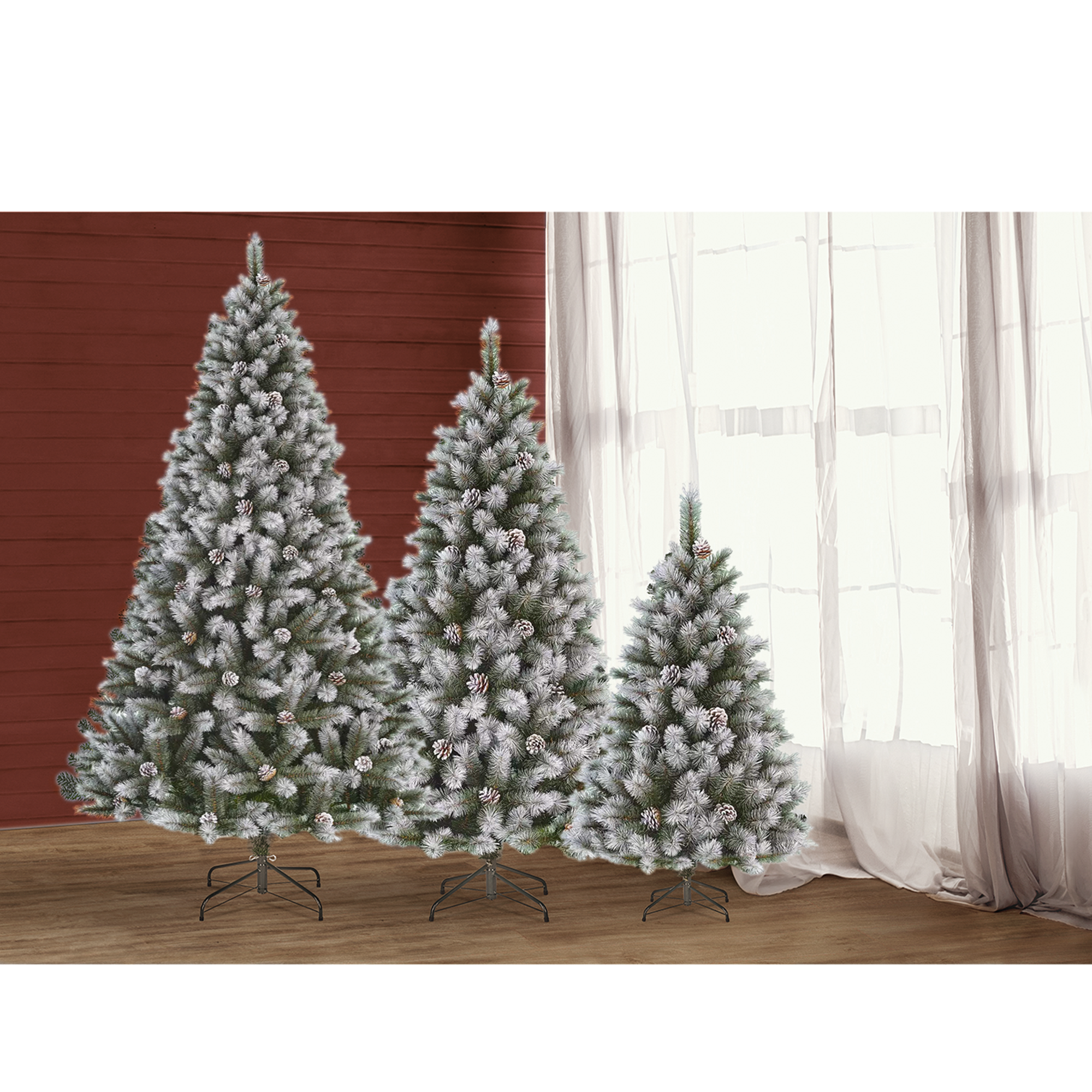 Künstlicher Weihnachtsbaum 'Aspen' grün frosted Ø 102 x 185 cm
