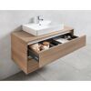 Waschtischunterschrank 'Vita' Eichefarben Braun/weiß 100 x 51,6 x 46,5 cm