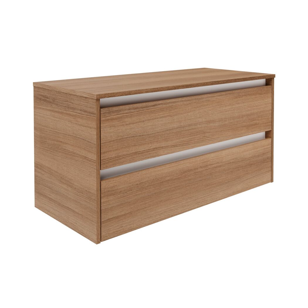 Waschtischunterschrank 'Vita' Eichefarben Braun/weiß 100 x 51,6 x 46,5 cm