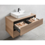 Waschtischunterschrank 'Vita' Eichefarben Braun/schwarz 100 x 51,6 x 46,5 cm