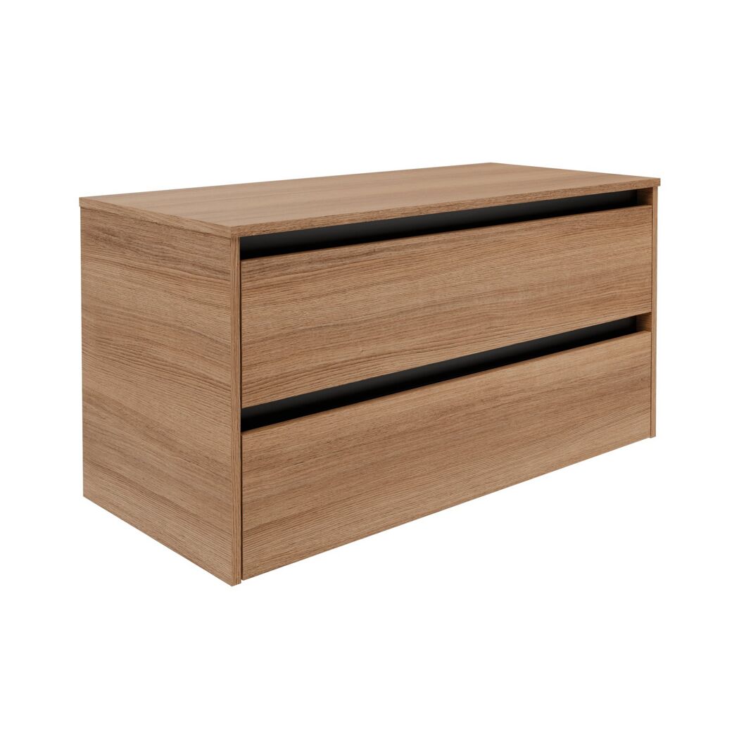 Waschtischunterschrank 'Vita' Eichefarben Braun/schwarz 100 x 51,6 x 46,5 cm
