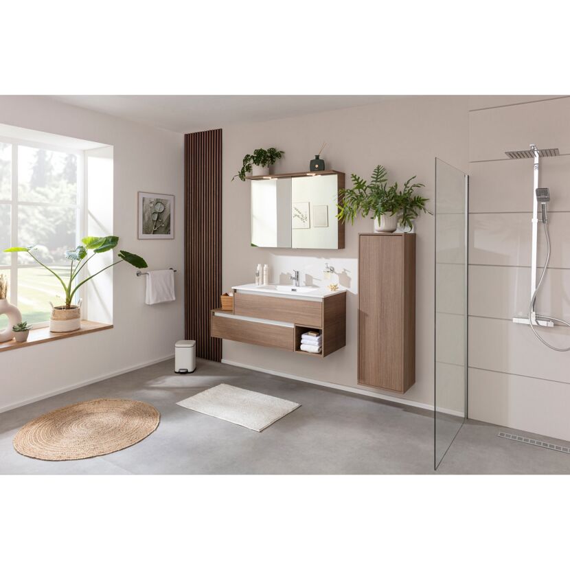 Midischrank 'Vita' Eichefarben Braun links 40,2 x 125,7 x 32 cm