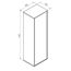 Midischrank 'Vita' Eichefarben Braun 40,2 x 125,7 x 32 cm