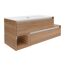 Waschtischunterschrank 'Vita' Eichefarben Braun/weiß links 128,5 x 50 x 46 cm