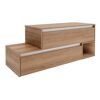 Waschtischunterschrank 'Vita' Eichefarben Braun/weiß rechts 128,7 x 51,6 x 46,5 cm