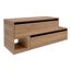 Waschtischunterschrank 'Vita' Eichefarben Braun/schwarz links 128,7 x 51,6 x 46,5 cm