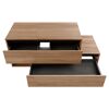 Waschtischunterschrank 'Vita' Eichefarben Braun/schwarz links 128,7 x 51,6 x 46,5 cm