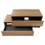 Waschtischunterschrank 'Vita' Eichefarben Braun/schwarz rechts 128,7 x 51,6 x 46,5 cm