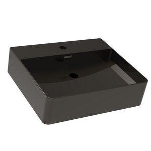 Aufsatz-Waschtisch 'Vita' Keramik schwarz 50 x 13 x 42 cm