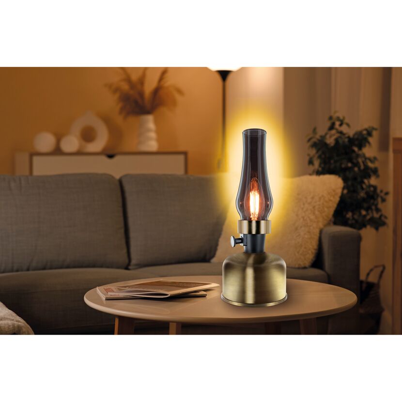 Akku-LED-Tischleuchte 'TILA0801' messingfarben 2,2 W