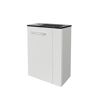 Glaswaschbecken mit Unterschrank 'SBC' Hahnloch links grau/weiß 45 x 61,5 x 25 cm
