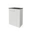 Glaswaschbecken mit Unterschrank 'SBC' Hahnloch links grau/weiß 45 x 61,5 x 25 cm