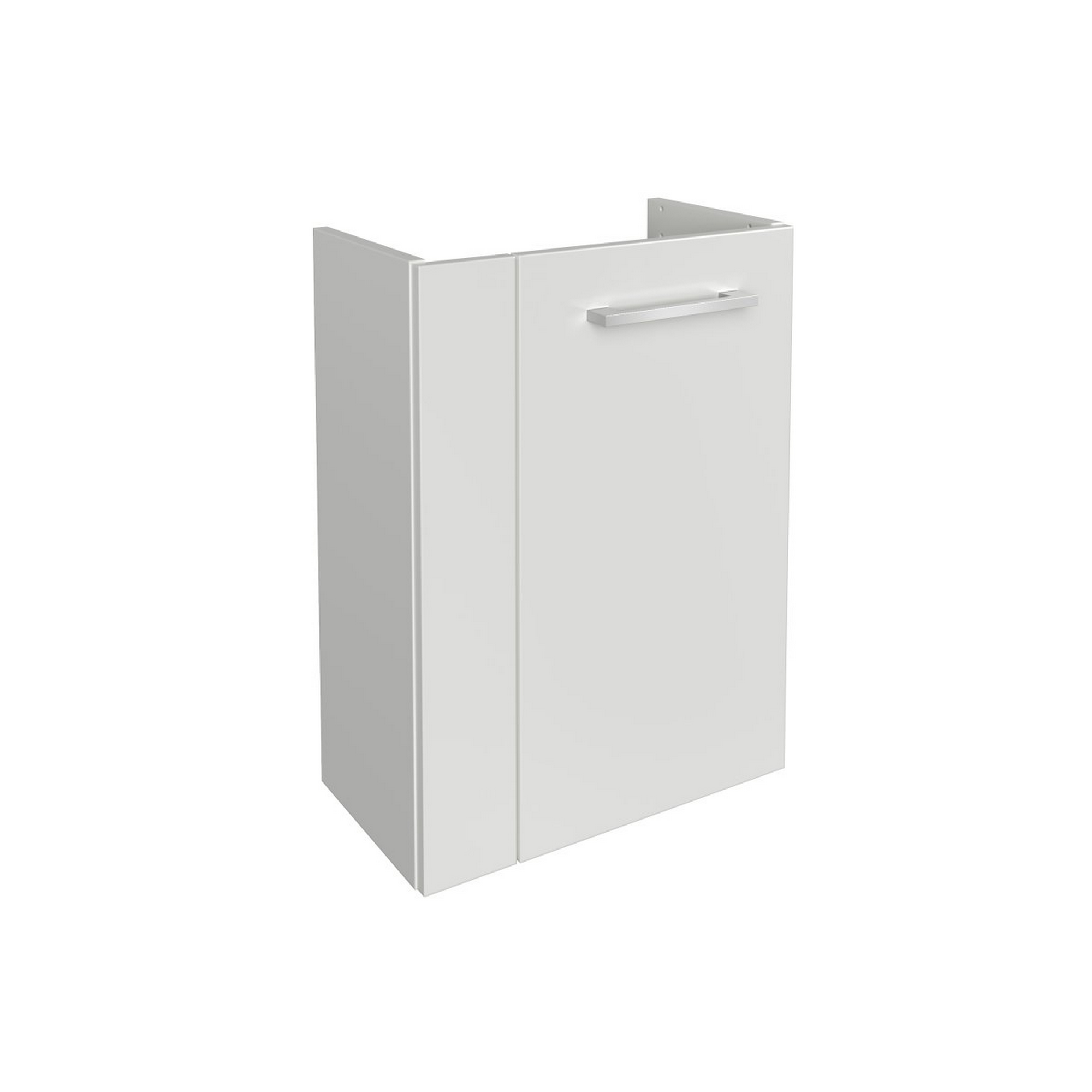 Glaswaschbecken mit Unterschrank 'SBC' Hahnloch rechts grau/weiß 45 x 61,5 x 25 cm