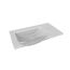 Glaswaschbecken mit Unterschrank 'SBC' Hahnloch links weiß/antrazit 45 x 61,5 x 25 cm