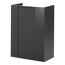 Glaswaschbecken mit Unterschrank 'SBC' Hahnloch links weiß/antrazit 45 x 61,5 x 25 cm