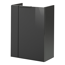 Glaswaschbecken mit Unterschrank 'SBC' Hahnloch links weiß/antrazit 45 x 61,5 x 25 cm