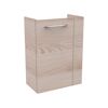 Glaswaschbecken mit Unterschrank 'SBC' Hahnloch rechts grau/Eschefarben 45 x 61,5 x 25 cm