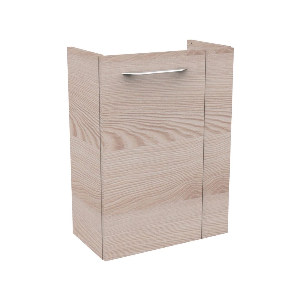 Glaswaschbecken mit Unterschrank 'SBC' Hahnloch rechts grau/Eschefarben 45 x 61,5 x 25 cm