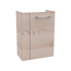 Glaswaschbecken mit Unterschrank 'SBC' Hahnloch links weiß/Eschefarben 45 x 61,5 x 25 cm