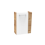 Glasbecken mit Unterschrank 'SBC' Hahnloch rechts grau/Eichefarben 45 x 61,5 x 32 cm