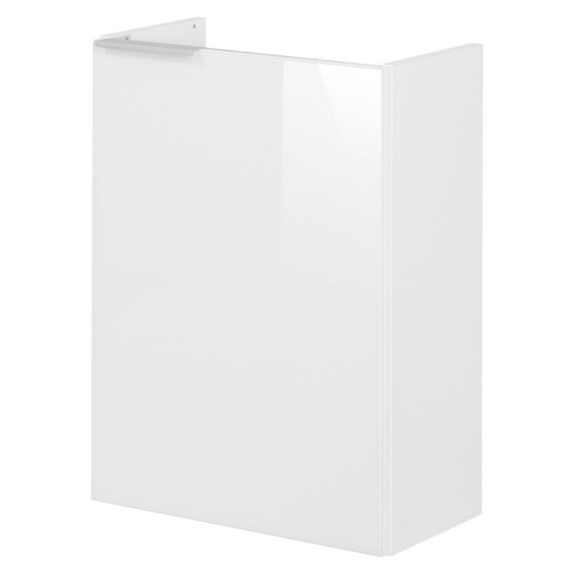 Glasbecken mit Unterschrank 'SBC' Hahnloch rechts grau/weiß 45 x 61,5 x 25 cm