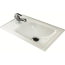 Glasbecken mit Unterschrank 'SBC' Hahnloch links weiß/Eschefarben 45 x 61,5 x 25 cm