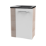 Glasbecken mit Unterschrank 'SBC' Hahnloch links grau/Eschefarben 45 x 61,5 x 25 cm