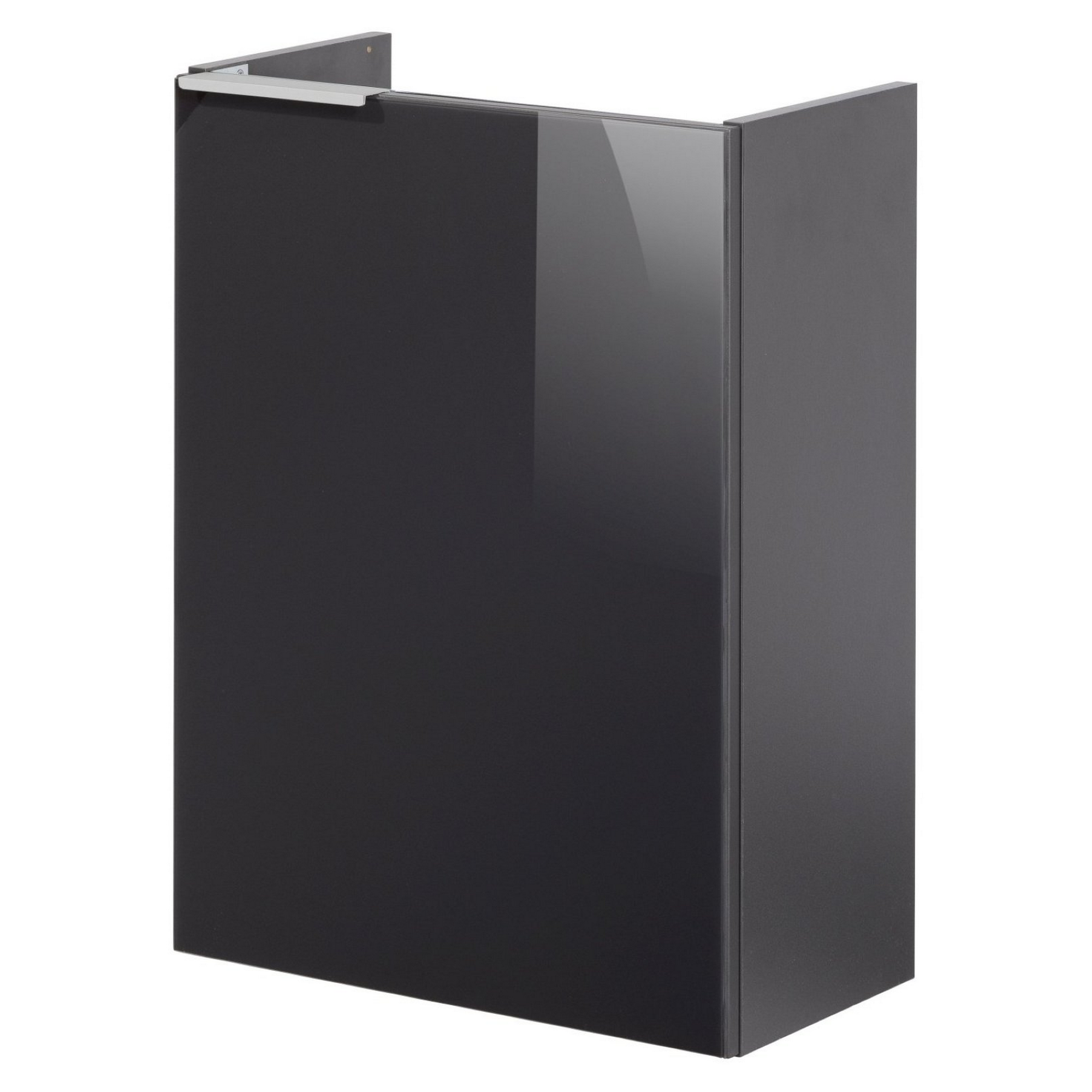 Glasbecken mit Unterschrank 'SBC' Hahnloch rechts grau/anthrazit 45 x 61,5 x 25 cm