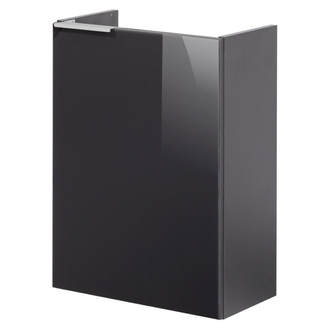 Glasbecken mit Unterschrank 'SBC' Hahnloch rechts grau/anthrazit 45 x 61,5 x 25 cm
