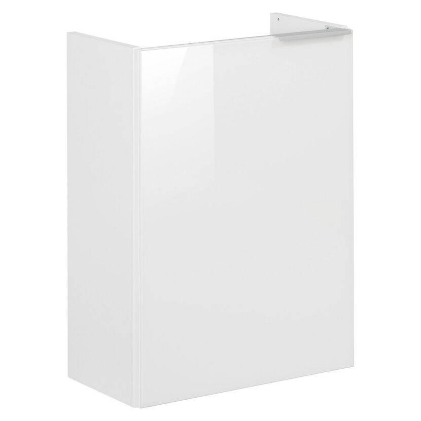 Glasbecken mit Unterschrank 'SBC' Hahnloch links grau/weiß 45 x 61,5 x 25 cm