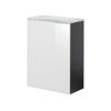 Glasbecken mit Unterschrank 'SBC' Hahnloch rechts grau/weiß 45 x 61,5 x 25 cm