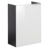 Glasbecken mit Unterschrank 'SBC' Hahnloch rechts grau/weiß 45 x 61,5 x 25 cm