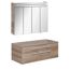 Badmöbelset 'STANFORD' Spiegelschrank und Waschbeckenunterschrank nature oak