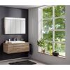 Badmöbelset 'STANFORD' Spiegelschrank und Waschbeckenunterschrank nature oak