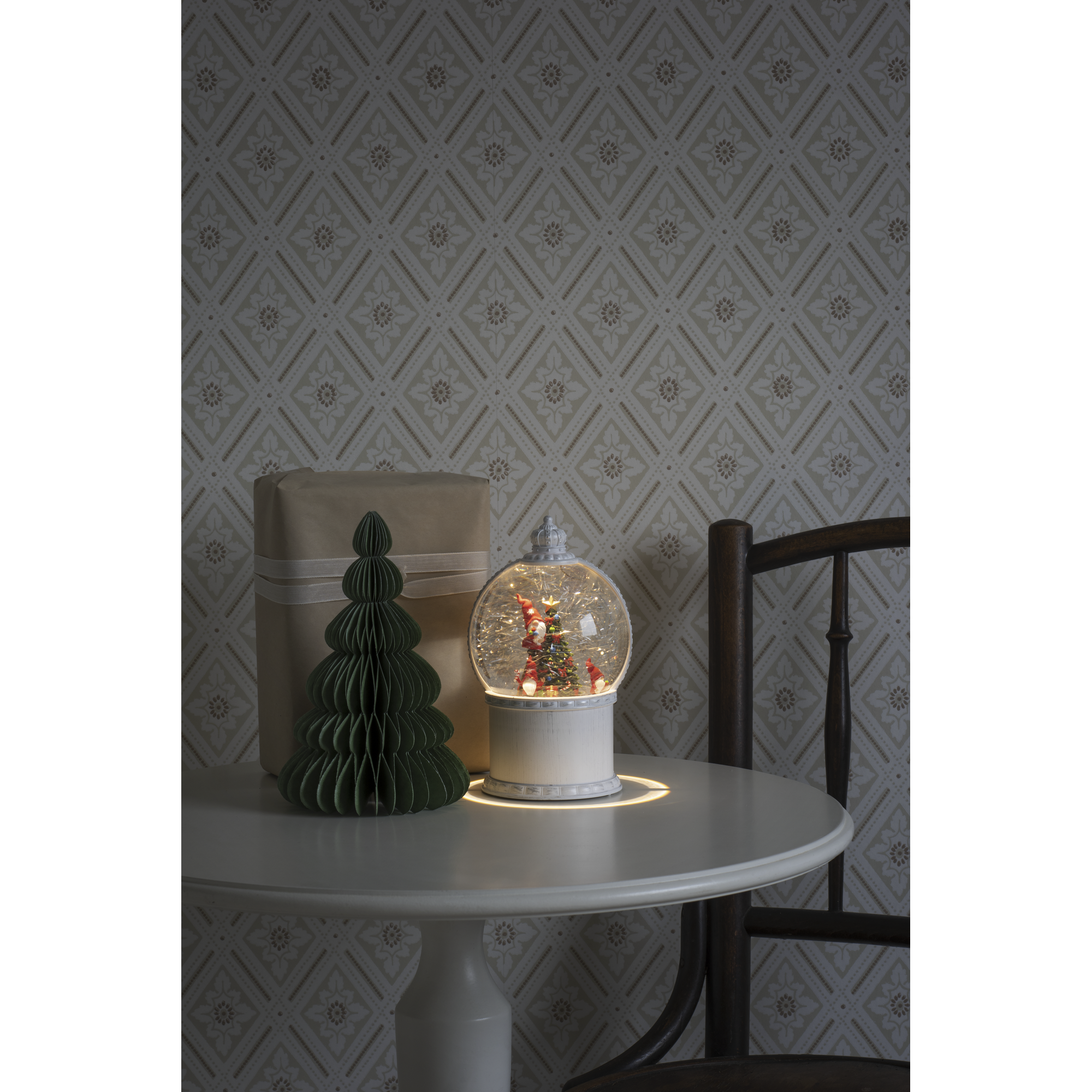 LED-Wasserlaterne 'Santa' warmweiß 12,5 x 21 x 12,5 cm