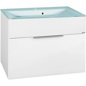 Glaswaschbecken mit Unterschrank 'KARA' mintgrün/weiß 80 x 60,2 x 50,1 cm