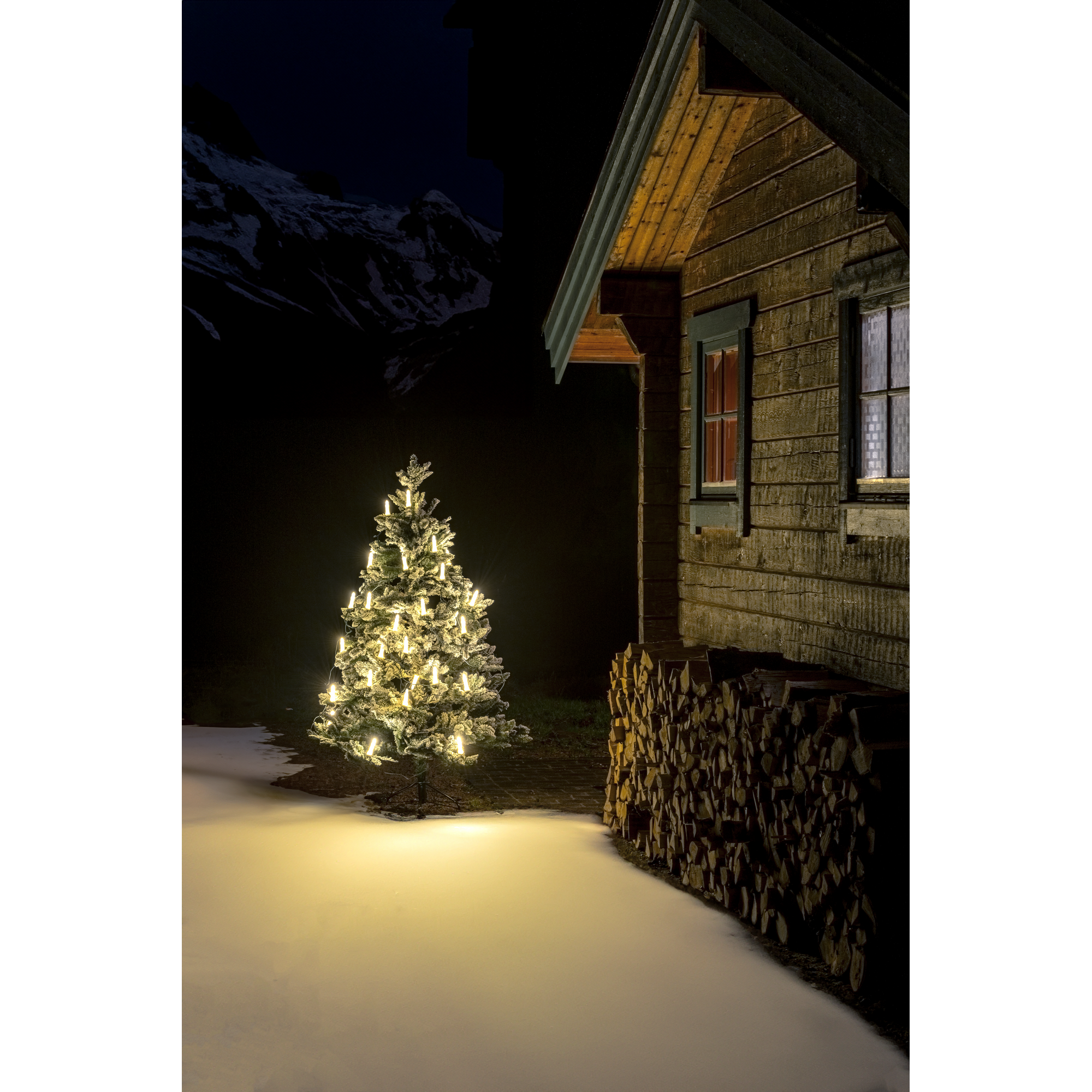 LED-Baumkette 25 LED warmweiß 22 m