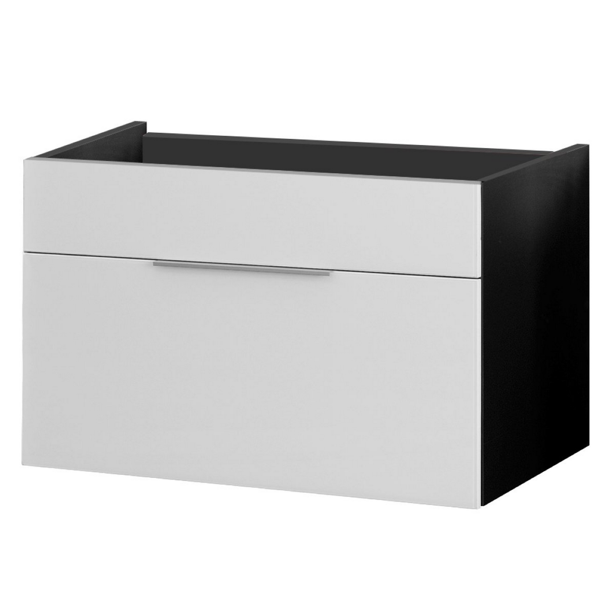 Badmöbelset 'KARA' Spiegelschrank und Waschbecken mit Unterschrank weiß/weiß