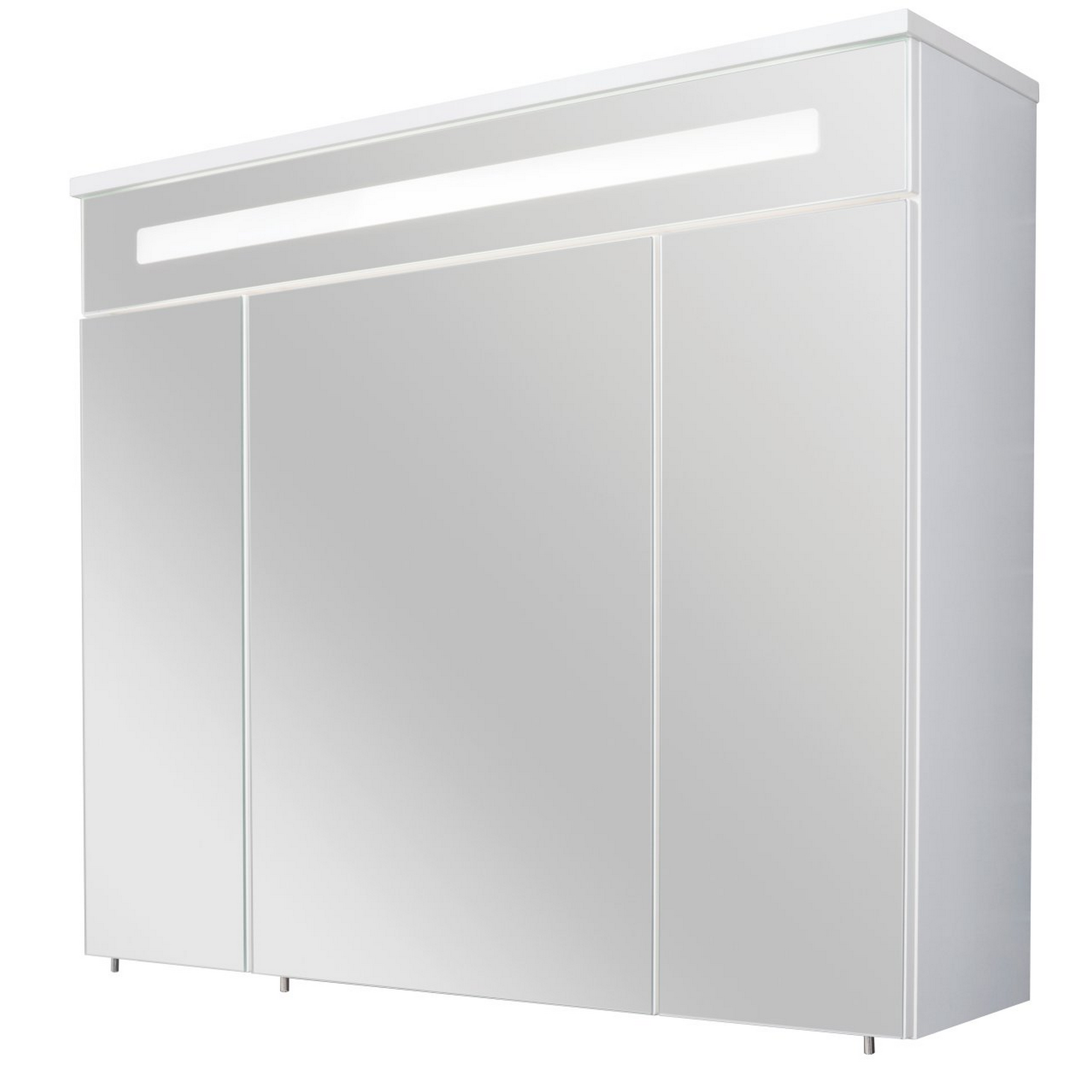 Badmöbelset 'KARA' Spiegelschrank und Waschbecken mit Unterschrank weiß/weiß