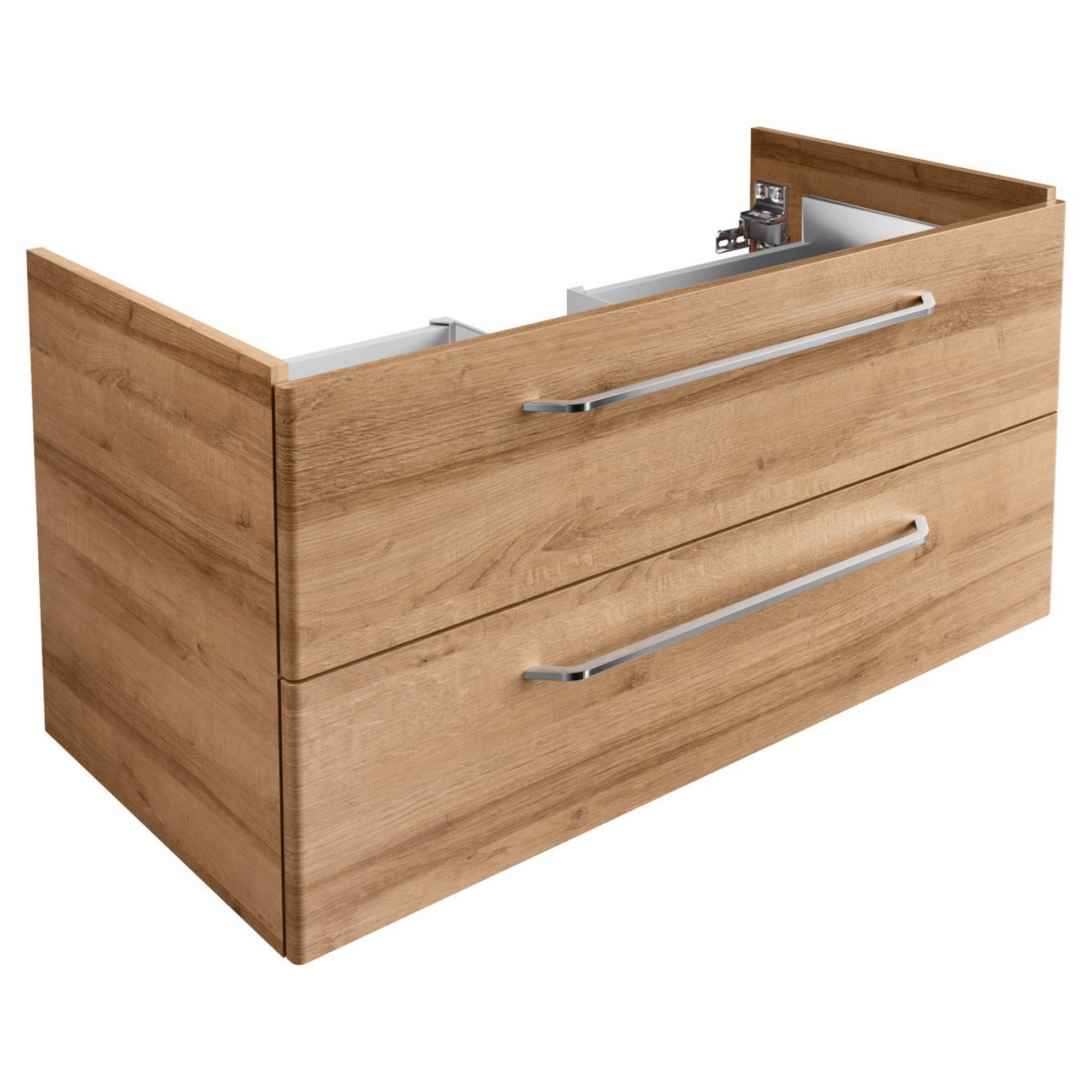 Badmöbelset 'MILANO' Spiegelschrank und Waschbecken mit Unterschrank weiß/eiche
