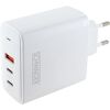 Ladeadapter weiß 65 W 1 x USB-A/2 x USB-C