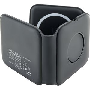 Ladeplatte schwarz 3in1 klappbar QI-Ladefunktion