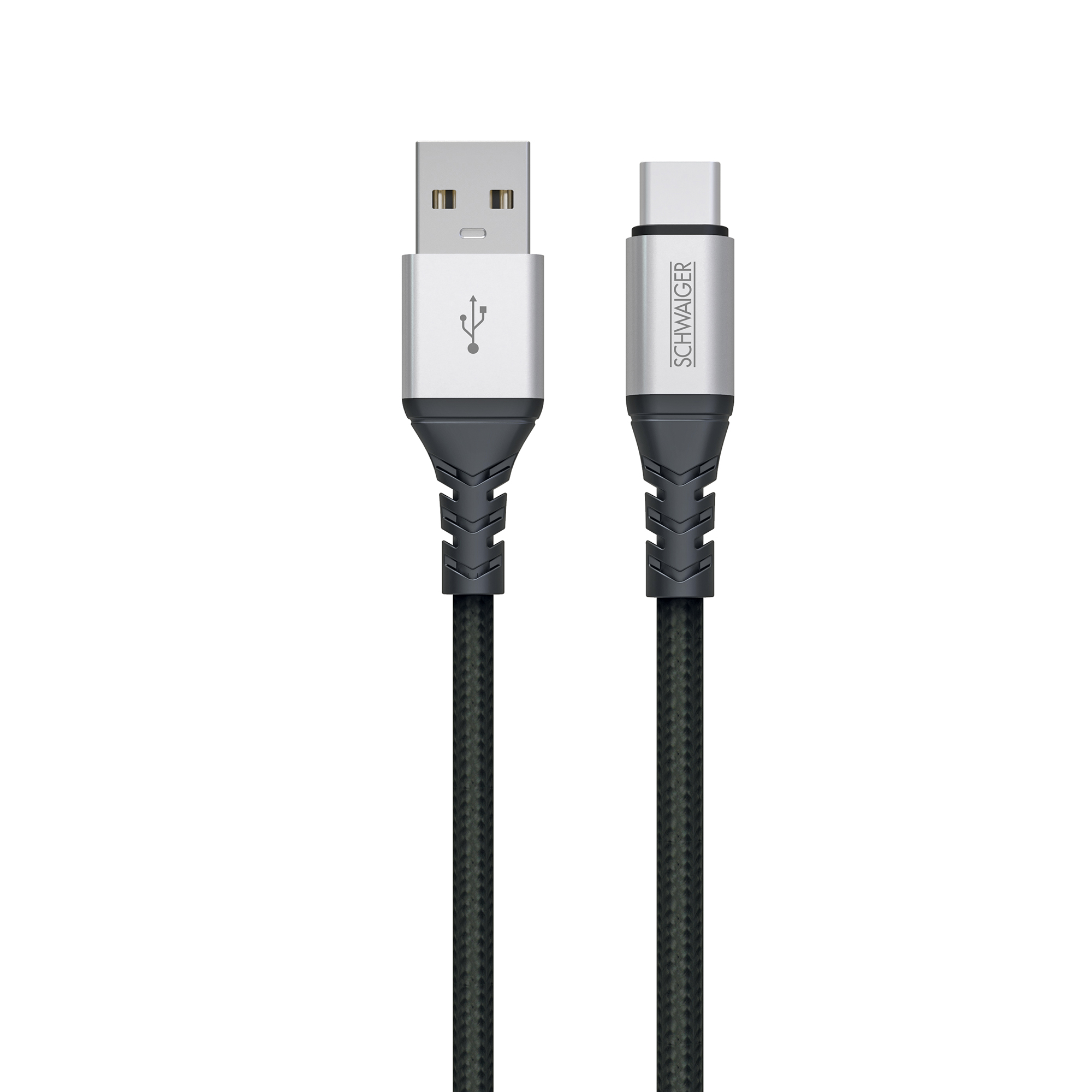Ladekabel schwarz USB-C auf USB-A 1,2 m