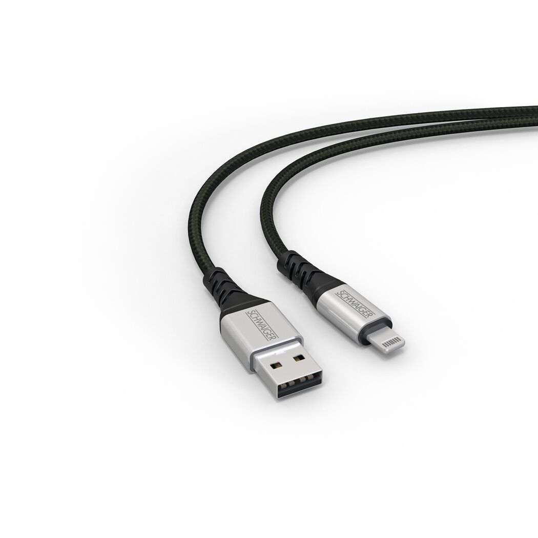 Ladekabel schwarz Typ-C/L Sync 1,2 m