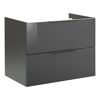 Badmöbelset 'LUNA' Spiegelelement und Waschbecken mit Unterschrank weiß/anthrazit
