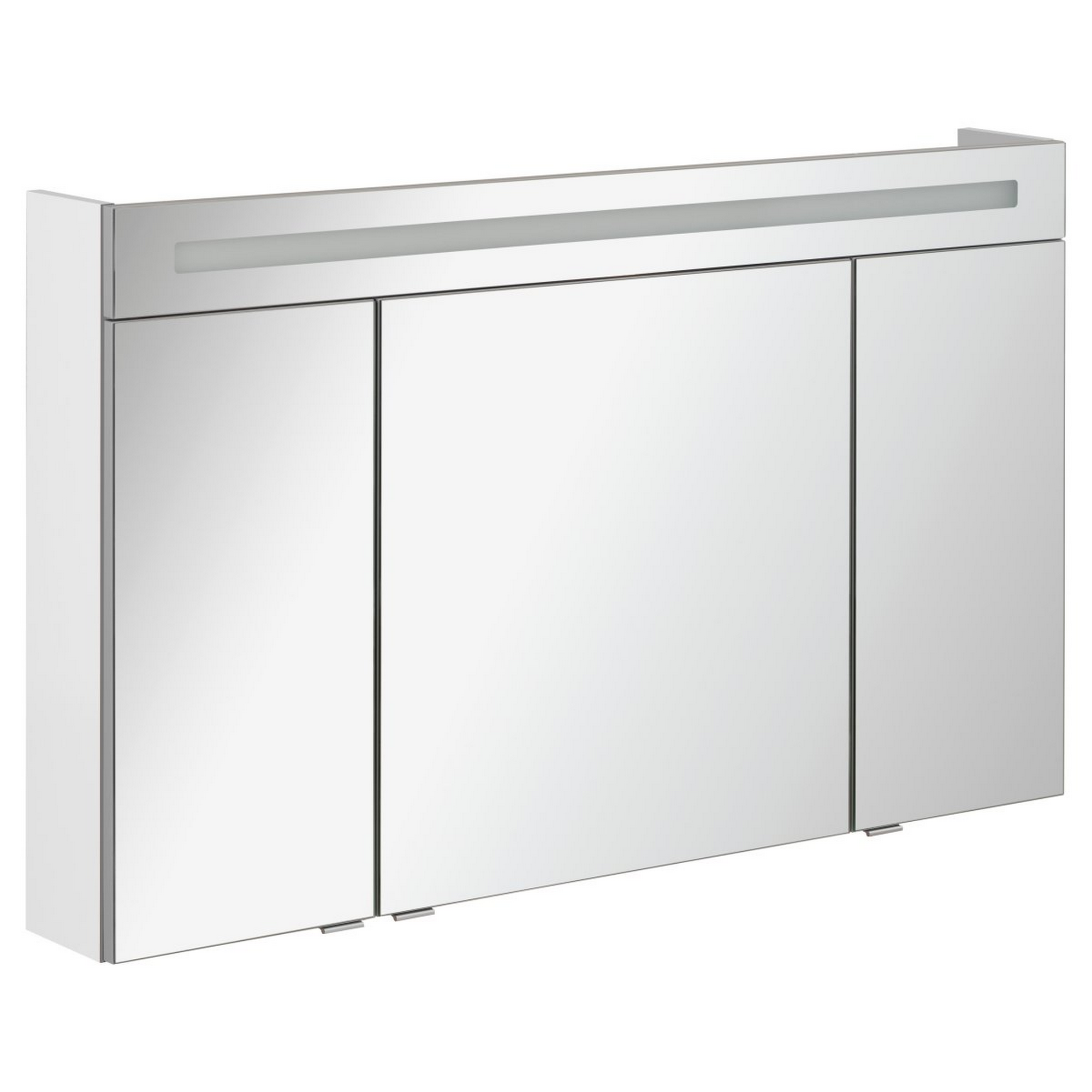 Badmöbelset 'b.clever' Spiegelschrank und Waschbecken mit Unterschrank weiß/weiß