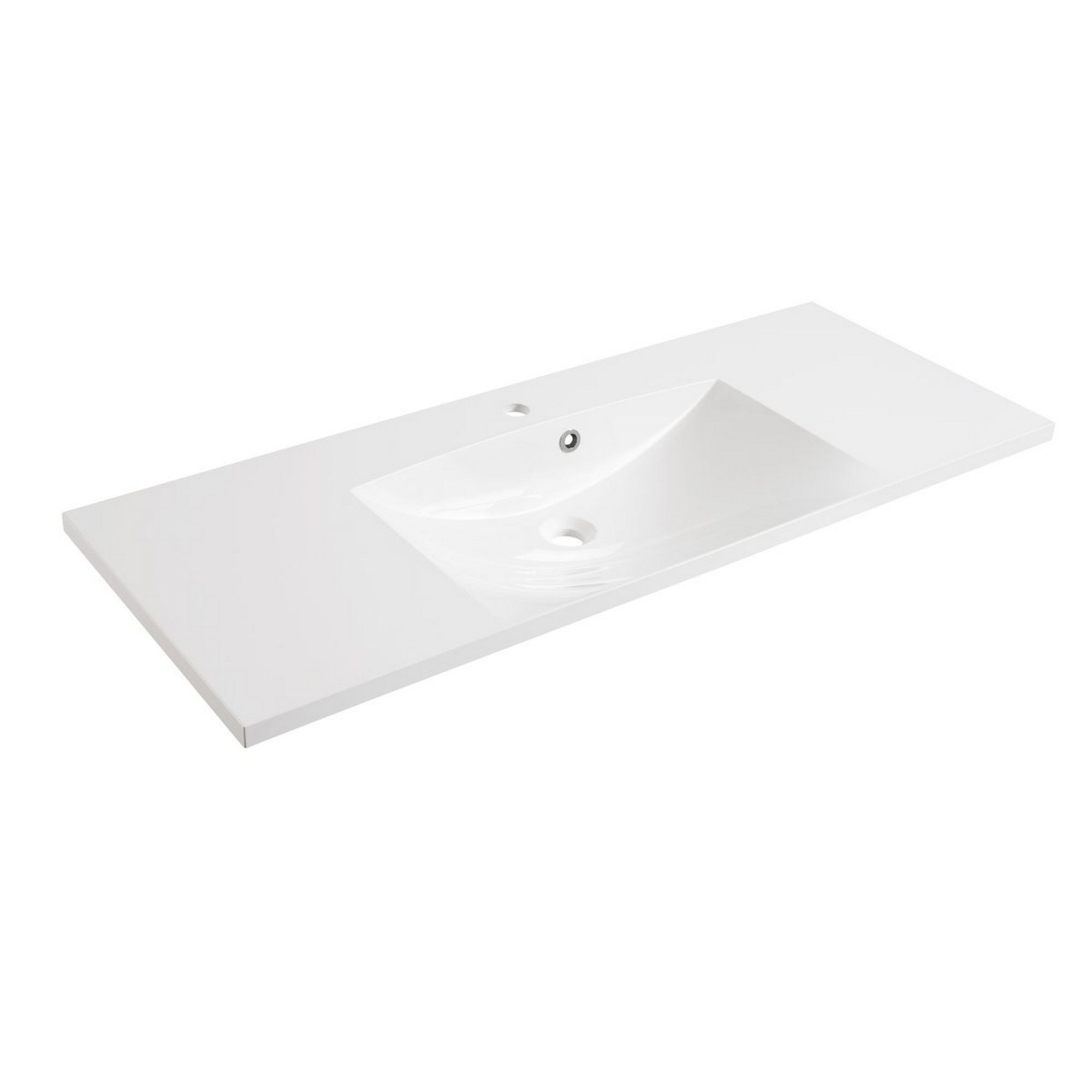 Badmöbelset 'b.clever' Spiegelschrank und Waschbecken mit Unterschrank weiß/weiß